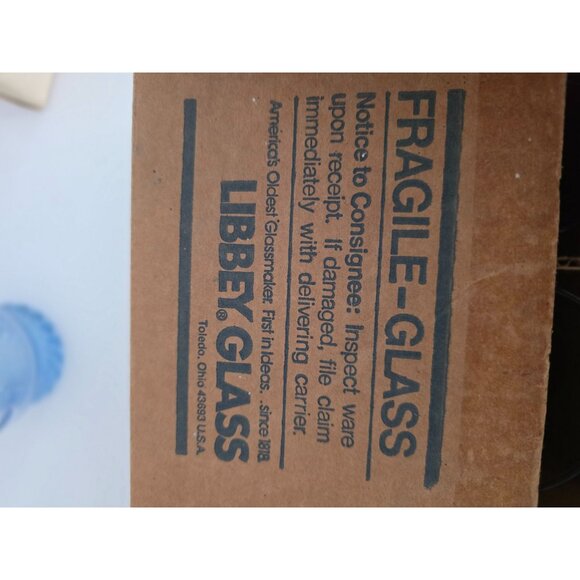 Set Of 4 Libbey Misty Blue Double Rocks Glass Tumblers New 12 avail - Picture 8 of 9